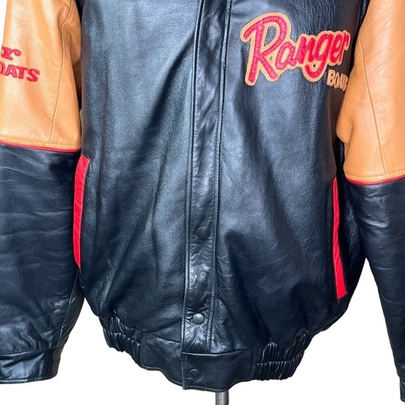 Ranger Boats Men’s Leather Insulated Bomber Style Logo Jacket XL Unique … - Picture 4 of 16